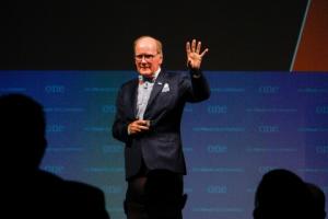 Dr. Pearse Lyons, president and founder of Alltech, addressed over 3,000 attendees at ONE: The Alltech Ideas Conference in Rupp Arena, Lexington, Kentucky, USA.